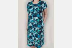 Халат на блискавці з коротким рукавом